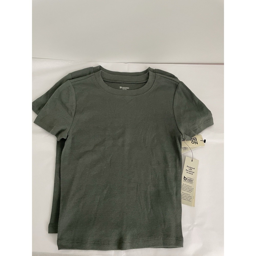 No Boundaries 2 Pack Cropped Tshirts Green Midnight Womens XXS New With Tags